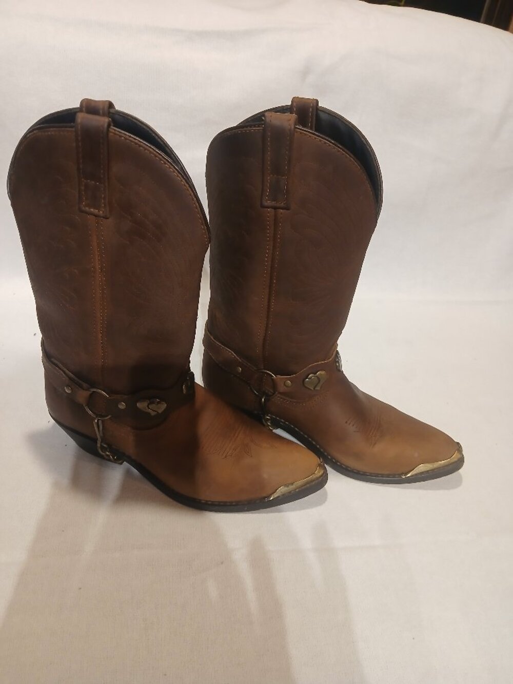 Masterson Boot Co Cowgirl Rodeo Distressed Leather Heart Harness
